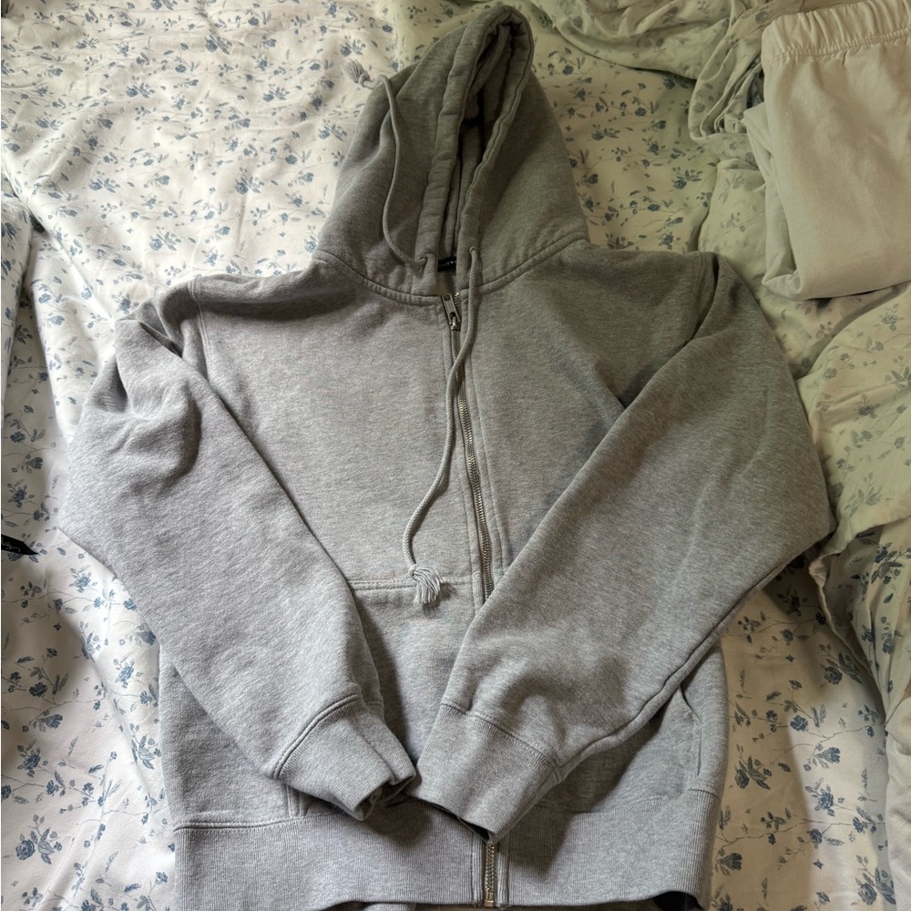 Gray Brandy Melville zip up